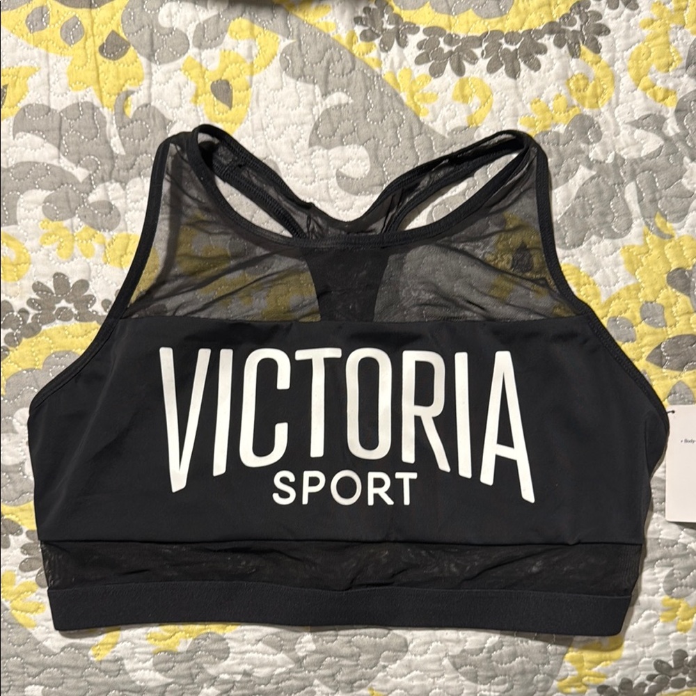 Victoria's Secret Black Sports Bra with Mesh